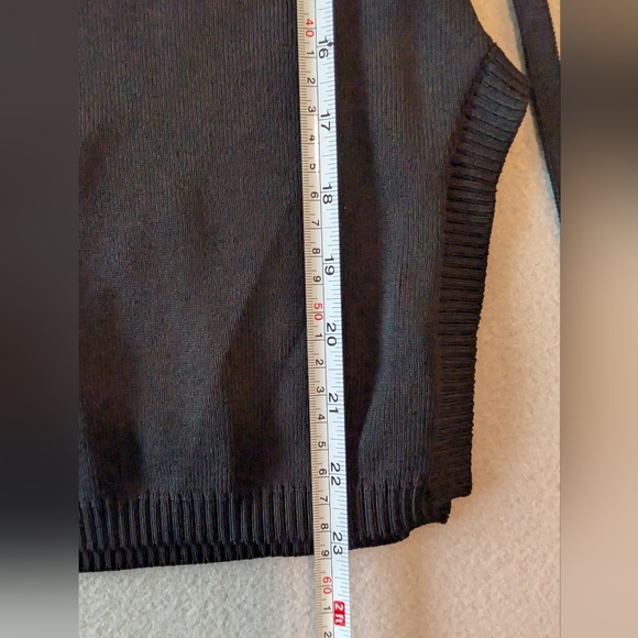 Black Ribbed Knit Backless Alt Fashion Long Sleeve Edgy Goth Sweater Top Size S - Picture 9 of 12